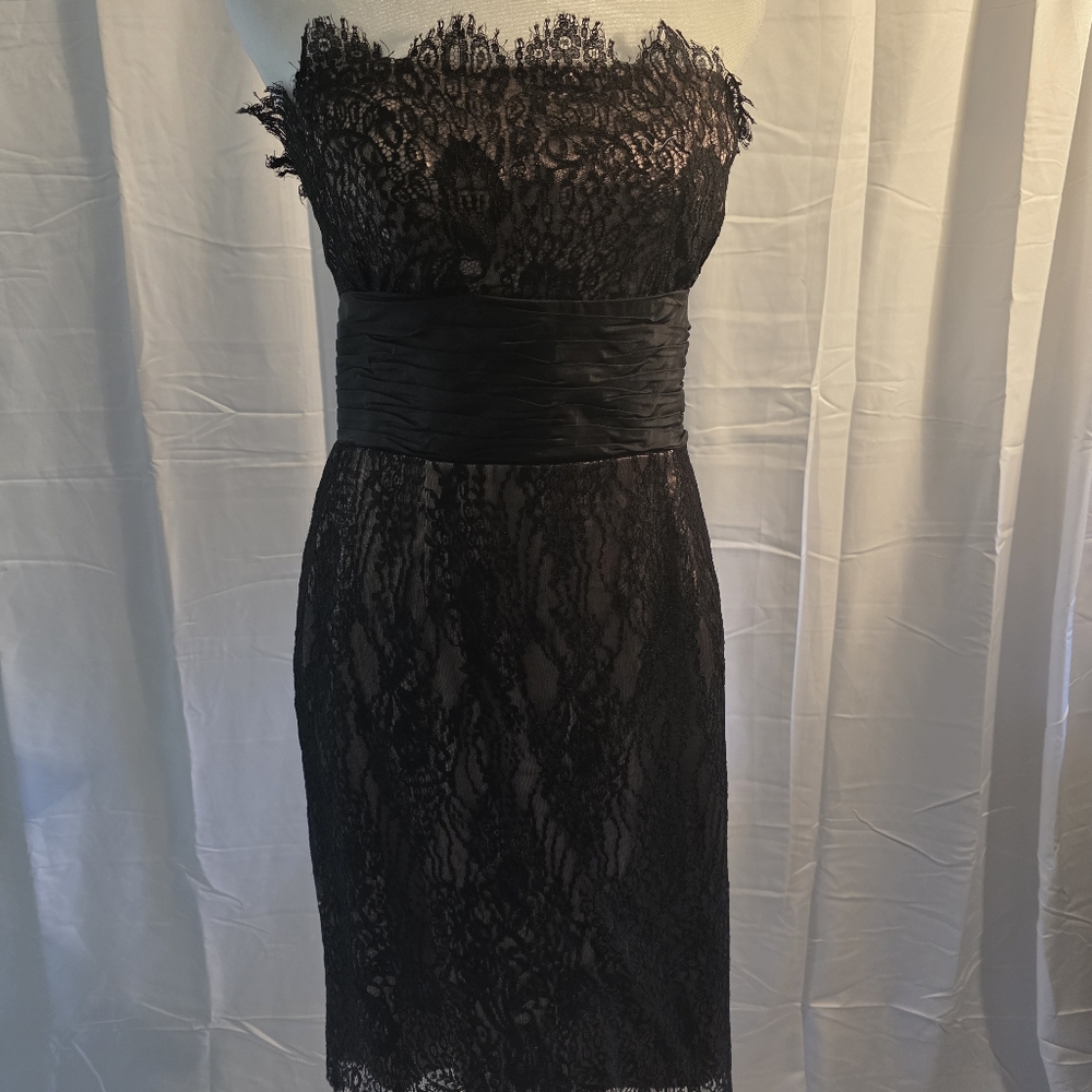 Lauren Ralph Lauren Strapless Black Lace Dress